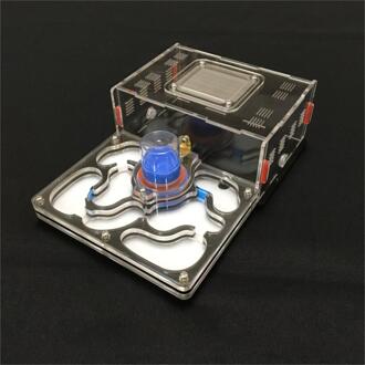 L size vliegtuig 9 kleur beschikbaar ant farm acryl vocht met voeden gebied, insect mier villa huisdier geavanceerde mania farm mieren zwart