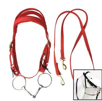 L Size Zadel, Grote En Kleine Paard Water Reins, Volledige Set Van Paardensport Levert Rood