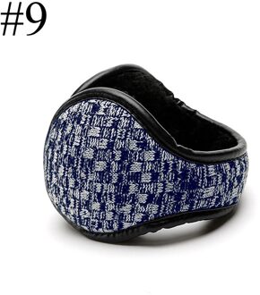 L. Spiegel 1Pcs Mannen Tiener Jongens Warm Knit Winter Oorbeschermers Nek Bescherming Verstelbare Wrap blauw