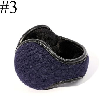 L. Spiegel 1Pcs Mannen Tiener Jongens Warm Knit Winter Oorbeschermers Nek Bescherming Verstelbare Wrap marine blauw