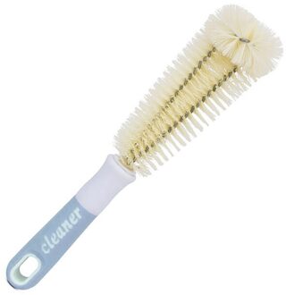 L-Vormige Cup Borstel Lang Handvat Schoonmaken Cup Borstel Babyfles Thermosfles Reinigingsborstel Keuken Schoonmaken tool 1stk blauw kort