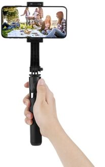 L08 Gimbal Stabilizer Selfie Stick Tripod BT4.0 Wireless Aluminum Alloy Foldable Selfie Stick Tripod for Smartphone Black