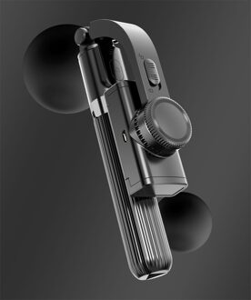 L08 Handheld Smartphone Gimbal Stabilizer Selfie Stick Handheld Opvouwbare Mini Statief Met Draadloze Bluetooth Vlog L08-zwart