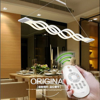 L100CM 120cm New Creative Modern LED Pendant Lights Wave Hanging Lamp Dining Room Living Room Pendant Light 110V 220V