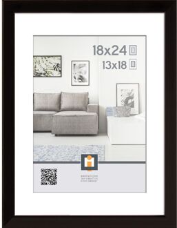 L11 Fotolijst Zwart Hout 18x24cm
