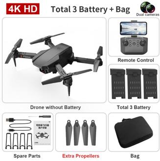 L703 Lange Standby-tijd Mini Drone 4K 1080P Hd Camera Fpv Drone Quadcopter Hoogte Hold Opvouwbare Rc Quadcopter dron Kinderen Speelgoed 06