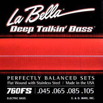 La Bella L-760FS snarenset elektrische basgitaar snarenset elektrische basgitaar, stainless steel flatwound, standaard, 045-065-085-105