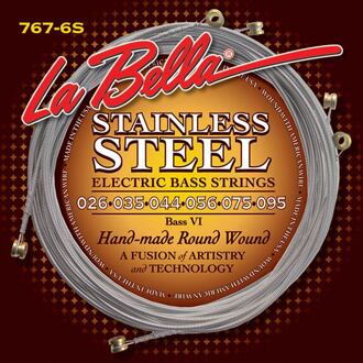 La Bella L-767-6S snarenset elektrische basgitaar VI snarenset elektrische basgitaar VI, stainless steel roundwound, 026-035-044-056-075-095
