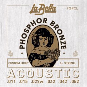 La Bella L-7GPCL snarenset akoestisch snarenset akoestisch, custom light, 011-015-022w-032-042-052