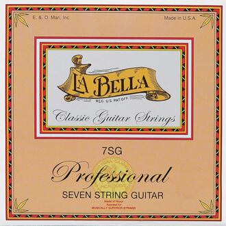 La Bella L-7SG snarenset klassiek 7-snarig snarenset klassiek 7-snarig, clear nylon trebles & silverplated basses