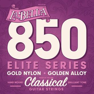 La Bella L-850 snarenset klassiek snarenset klassiek, gold nylon trebles, gold basses, 028-032-040-029-034-041
