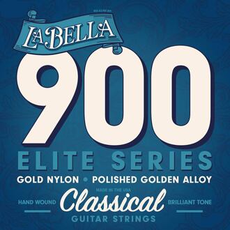 La Bella L-900 snarenset klassiek snarenset klassiek, gold nylon trebles, gold polished basses, 028-032-040-030-03