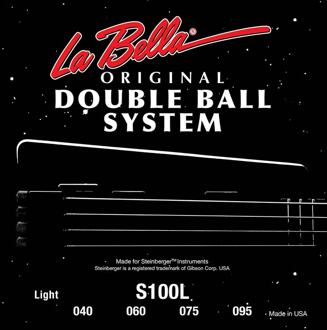 La Bella L-S100L snarenset basgitaar snarenset basgitaar, voor Steinberger , double ball end, extra light, 040-060-075-095