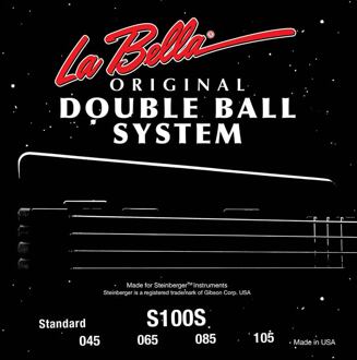 La Bella L-S100S snarenset basgitaar snarenset basgitaar, voor Steinberger , double ball end, light, 045-065-085-105
