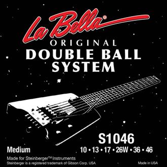 La Bella L-S1046 snarenset elektrisch snarenset elektrisch, voor Steinberger, double ball end, regular, 010-013-017-026-036-046