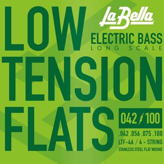 La Bella LTF4A snarenset elektrische basgitaar snarenset elektrische basgitaar, stainless steel round core, 042-056-070-100