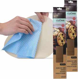 La Cucina Herbruikbaar bakpapier - 40 x 33 cm - anti kleef - bakfolie?- 5x vel - tot 250x gebruik