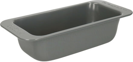 La Cucina Rechthoekige bakvorm/cakevorm met anti-aanbak laag zwart 25 x 11 cm