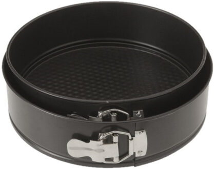 La Cucina Set van 2x taart bakvormen - springvormen - met anti-aanbak laag - zwart - Dia 24 en 26 cm