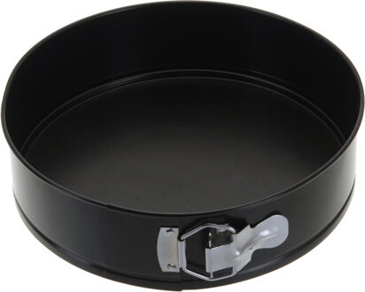 La Cucina Taart springvorm - zwart - anti-aanbak laag - D26 cm - met afsluitbare deksel - bakvorm