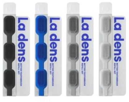 La dens Better Toothbrush Refill Only - 4 Colors Blue
