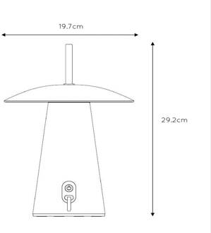 LA DONNA Tafellamp 1xGeïntegreerde LED - Antraciet