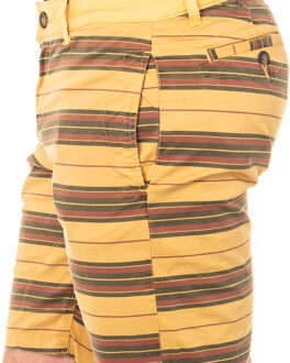 La Martina Bermuda met recht gesneden zomen en riemlussen LMBG01 man Bruin - 33 (Taille)