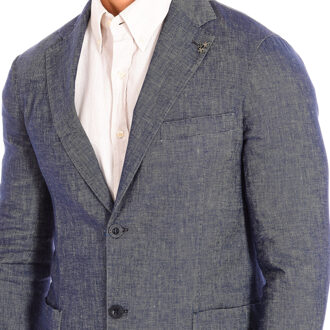 La Martina Blazer met lange mouwen en normale pasvorm PMJA04-TW338 man Blauw - EU 50