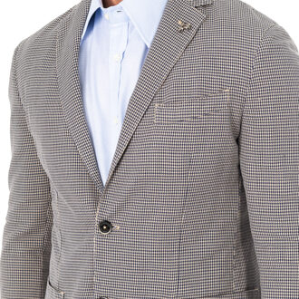 La Martina Blazer met lange mouwen en reverskraag HMJA01 man Blauw