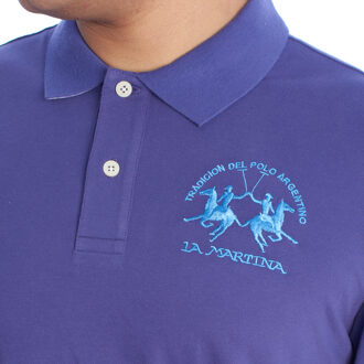La Martina Heren Regular Fit Polo met korte mouwen YMP001-PK001 Violet