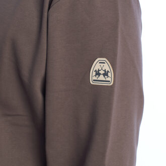 La Martina Heren Regular Fit Sweatshirt met ronde hals YMF005-FP565 Bruin