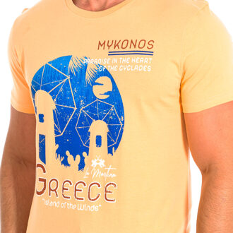 La Martina Heren-T-shirt met korte mouwen TMR326-JS354 Oranje - XL