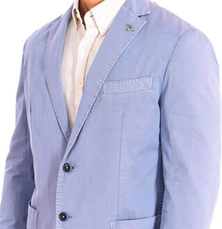 La Martina Herenblazer in reguliere pasvorm met lange mouwen HMJA07-TW133 Grijs - EU 52