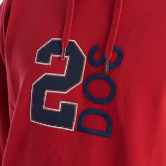 La Martina Hoodie Over Fit Hooded Sweatshirt UMF603-FP529 Heren - maat L Rood