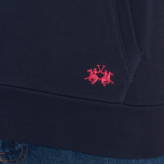 La Martina Hoodie Over Fit Sweatshirt met capuchon YMF309-FP568 Heren - maat M Blauw