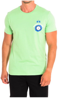 La Martina Korte mouwen T-shirt in groen La Martina , Green , Heren