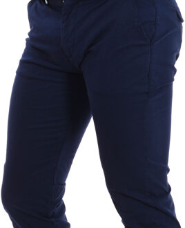 La Martina Lange broek met recht afgesneden zomen TMT002-TW417 man Blauw - 33 (Taille)