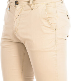 La Martina Lange broek met recht afgesneden zomen TMT002-TW417 man - maat Beige