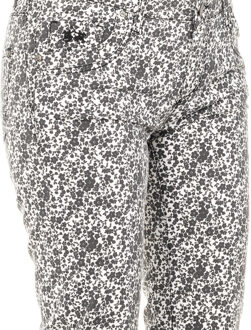 La Martina Lange damesbroek met bloemendessin LWT004 Zwart - 28 (Taille)