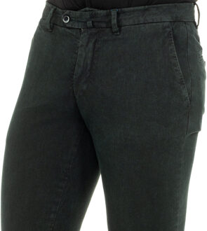 La Martina Lange herenbroek met recht afgesneden zomen KMTA01 - maat Groen