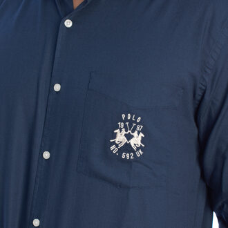 La Martina Oxford overhemd met lange mouwen YMC008-OX077 Heren Blauw - XL