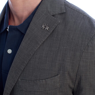 La Martina PMJA03-TL219 Heren Regular Fit Lange Mouwen Blazer - maat Grijs