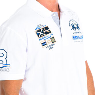La Martina Polo met korte mouwen TMP313-PK001 man - maat Wit