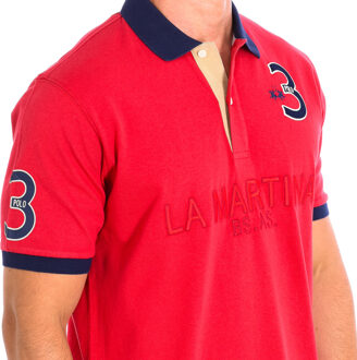 La Martina Polo met korte mouwen TMP600-JS316 man - maat Rood