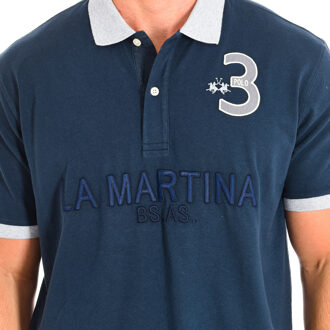 La Martina Polo met korte mouwen TMP600-JS316 man - maat S Blauw