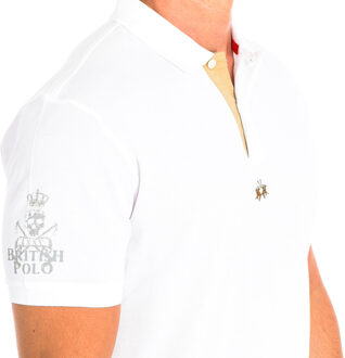 La Martina Polo met korte mouwen TMPE60-PK097 man - maat S Wit