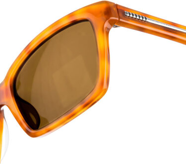 La Martina Rechthoekige acetaat zonnebril LM52406 heren Bruin