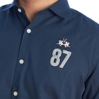 La Martina Regular Fit Overhemd YMC600-PP666 Heren Blauw - M