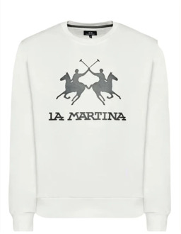 La Martina Sweatshirt Hoodies La Martina , White , Heren - 2Xl,Xl,L,4Xl,3Xl