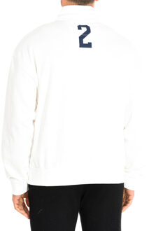 La Martina TMF600-FP220 heren sweatshirt met rits Wit - XL